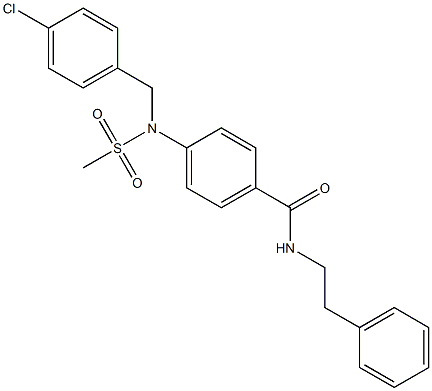 4-[[(4-chlorophenyl)methyl](methylsulfonyl)amino]-N-(2-phenylethyl)benzamide