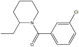 1-(3-chlorobenzoyl)-2-ethylpiperidine 结构式