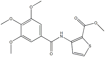 methyl 3-[(3,4,5-trimethoxybenzoyl)amino]-2-thiophenecarboxylate Struktur