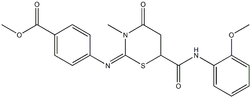 methyl 4-({6-[(2-methoxyanilino)carbonyl]-3-methyl-4-oxo-1,3-thiazinan-2-ylidene}amino)benzoate
