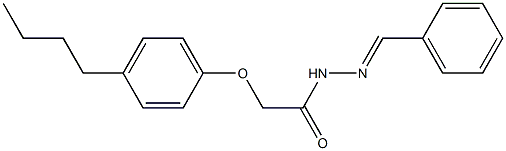 N'-benzylidene-2-(4-butylphenoxy)acetohydrazide Structure
