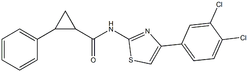 N-[4-(3,4-dichlorophenyl)-1,3-thiazol-2-yl]-2-phenylcyclopropanecarboxamide