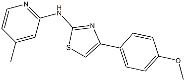 N-[4-(4-methoxyphenyl)-1,3-thiazol-2-yl]-4-methyl-2-pyridinamine,,结构式