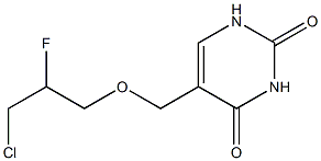 5-[(3-chloro-2-fluoropropoxy)methyl]-2,4(1H,3H)-pyrimidinedione Structure