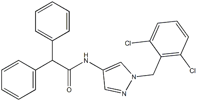 N-[1-(2,6-dichlorobenzyl)-1H-pyrazol-4-yl]-2,2-diphenylacetamide Structure