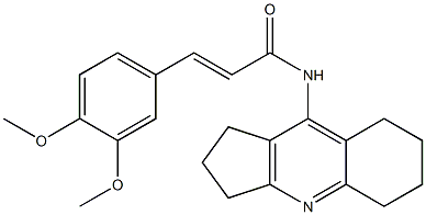  3-(3,4-dimethoxyphenyl)-N-(2,3,5,6,7,8-hexahydro-1H-cyclopenta[b]quinolin-9-yl)acrylamide