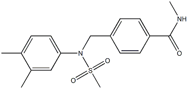 4-{[3,4-dimethyl(methylsulfonyl)anilino]methyl}-N-methylbenzamide,,结构式