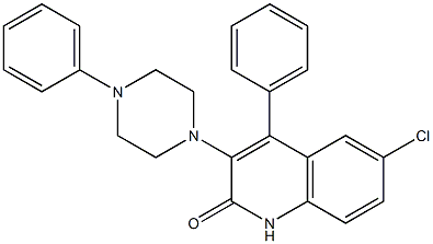 6-chloro-4-phenyl-3-(4-phenyl-1-piperazinyl)-2(1H)-quinolinone