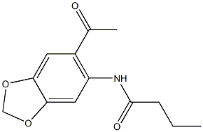 N-(6-acetyl-1,3-benzodioxol-5-yl)butanamide 结构式