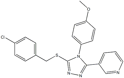  4-[3-[(4-chlorobenzyl)sulfanyl]-5-(3-pyridinyl)-4H-1,2,4-triazol-4-yl]phenyl methyl ether