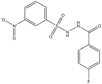 N'-(4-fluorobenzoyl)-3-nitrobenzenesulfonohydrazide,,结构式