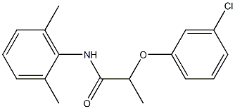 2-(3-chlorophenoxy)-N-(2,6-dimethylphenyl)propanamide 结构式