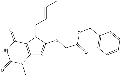 benzyl {[7-(2-butenyl)-3-methyl-2,6-dioxo-2,3,6,7-tetrahydro-1H-purin-8-yl]sulfanyl}acetate