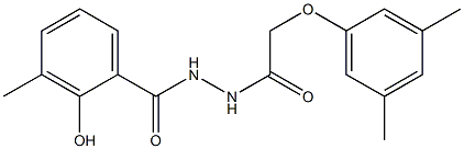 N'-[(3,5-dimethylphenoxy)acetyl]-2-hydroxy-3-methylbenzohydrazide Structure