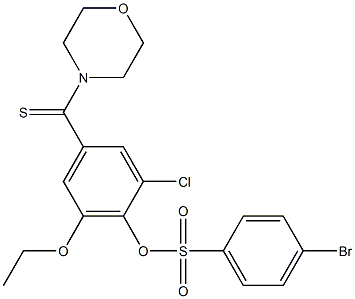 2-chloro-6-ethoxy-4-(4-morpholinylcarbothioyl)phenyl 4-bromobenzenesulfonate