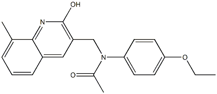 N-(4-ethoxyphenyl)-N-[(2-hydroxy-8-methylquinolin-3-yl)methyl]acetamide Structure