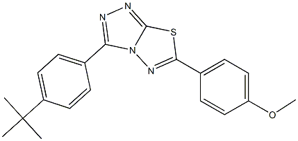 4-[3-(4-tert-butylphenyl)[1,2,4]triazolo[3,4-b][1,3,4]thiadiazol-6-yl]phenyl methyl ether 化学構造式