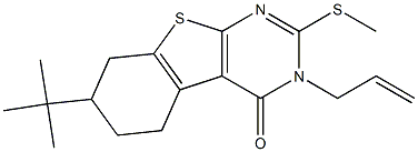 3-allyl-7-tert-butyl-2-(methylsulfanyl)-5,6,7,8-tetrahydro[1]benzothieno[2,3-d]pyrimidin-4(3H)-one Structure