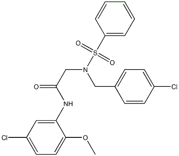 2-[(4-chlorobenzyl)(phenylsulfonyl)amino]-N-(5-chloro-2-methoxyphenyl)acetamide|