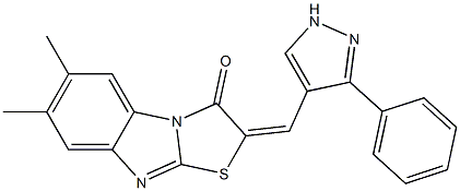 6,7-dimethyl-2-[(3-phenyl-1H-pyrazol-4-yl)methylene][1,3]thiazolo[3,2-a]benzimidazol-3(2H)-one