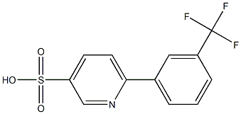 6-[3-(trifluoromethyl)phenyl]-3-pyridinesulfonic acid Struktur