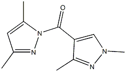 4-[(3,5-dimethyl-1H-pyrazol-1-yl)carbonyl]-1,3-dimethyl-1H-pyrazole 化学構造式