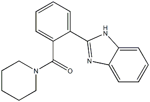 2-[2-(1-piperidinylcarbonyl)phenyl]-1H-benzimidazole,,结构式