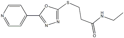 N-ethyl-3-{[5-(4-pyridinyl)-1,3,4-oxadiazol-2-yl]sulfanyl}propanamide Structure