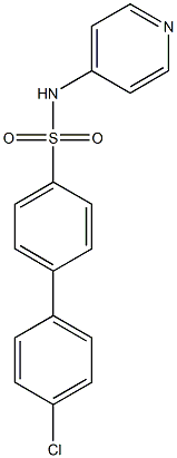 4'-chloro-N-(4-pyridinyl)[1,1'-biphenyl]-4-sulfonamide 化学構造式