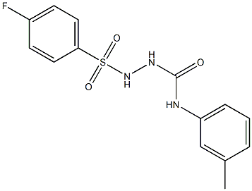 2-[(4-fluorophenyl)sulfonyl]-N-(3-methylphenyl)hydrazinecarboxamide 化学構造式
