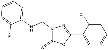 5-(2-chlorophenyl)-3-[(2-fluoroanilino)methyl]-1,3,4-oxadiazole-2(3H)-thione