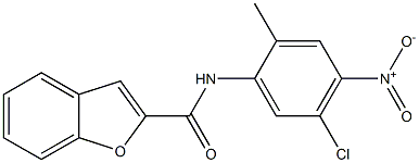 N-{5-chloro-4-nitro-2-methylphenyl}-1-benzofuran-2-carboxamide Struktur