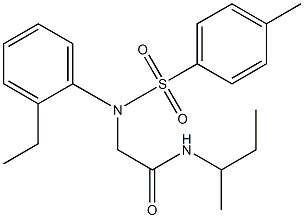 N-(sec-butyl)-2-{2-ethyl[(4-methylphenyl)sulfonyl]anilino}acetamide Struktur