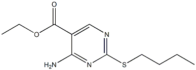 ethyl 4-amino-2-(butylsulfanyl)pyrimidine-5-carboxylate Structure