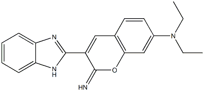 N-[3-(1H-benzimidazol-2-yl)-2-imino-2H-chromen-7-yl]-N,N-diethylamine 化学構造式