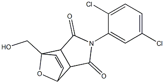 4-(2,5-dichlorophenyl)-1-(hydroxymethyl)-10-oxa-4-azatricyclo[5.2.1.0~2,6~]dec-8-ene-3,5-dione Struktur