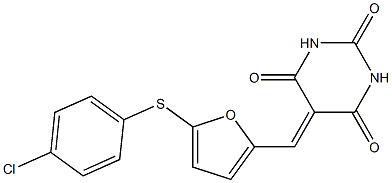 5-({5-[(4-chlorophenyl)sulfanyl]-2-furyl}methylene)-2,4,6(1H,3H,5H)-pyrimidinetrione