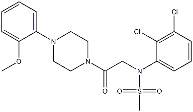 N-(2,3-dichlorophenyl)-N-{2-[4-(2-methoxyphenyl)-1-piperazinyl]-2-oxoethyl}methanesulfonamide Structure