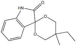 1,3-dihydro-5'-ethyl-5'-methylspiro[2H-indole-3,2'-[1,3]-dioxane]-2-one,,结构式