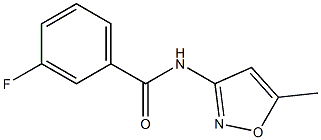 3-fluoro-N-(5-methyl-3-isoxazolyl)benzamide,,结构式