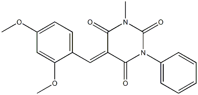 5-(2,4-dimethoxybenzylidene)-1-methyl-3-phenyl-2,4,6(1H,3H,5H)-pyrimidinetrione