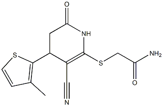 2-{[3-cyano-4-(3-methyl-2-thienyl)-6-oxo-1,4,5,6-tetrahydro-2-pyridinyl]sulfanyl}acetamide|