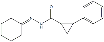 N'-cyclohexylidene-2-phenylcyclopropanecarbohydrazide 化学構造式