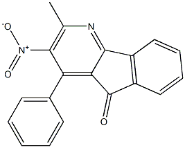 3-nitro-2-methyl-4-phenyl-5H-indeno[1,2-b]pyridin-5-one Structure