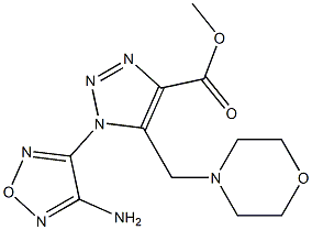 methyl 1-(4-amino-1,2,5-oxadiazol-3-yl)-5-(morpholin-4-ylmethyl)-1H-1,2,3-triazole-4-carboxylate Structure