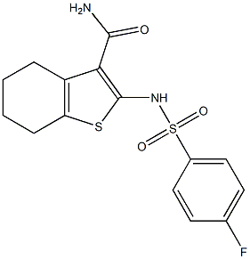 2-{[(4-fluorophenyl)sulfonyl]amino}-4,5,6,7-tetrahydro-1-benzothiophene-3-carboxamide