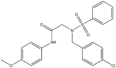 2-[(4-chlorobenzyl)(phenylsulfonyl)amino]-N-(4-methoxyphenyl)acetamide