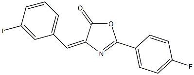 2-(4-fluorophenyl)-4-(3-iodobenzylidene)-1,3-oxazol-5(4H)-one,,结构式