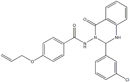 4-(allyloxy)-N-(2-(3-chlorophenyl)-4-oxo-1,4-dihydro-3(2H)-quinazolinyl)benzamide Structure