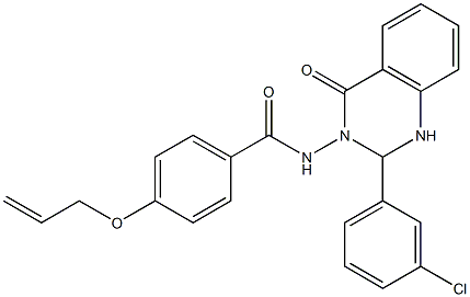 4-(allyloxy)-N-(2-(3-chlorophenyl)-4-oxo-1,4-dihydro-3(2H)-quinazolinyl)benzamide 结构式